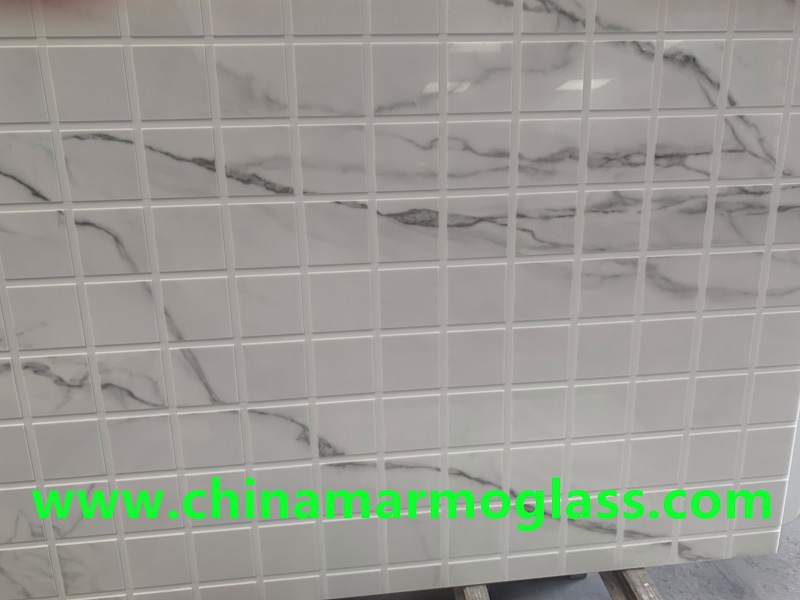 Calacatta White Nano Glass Stone Shower Tray